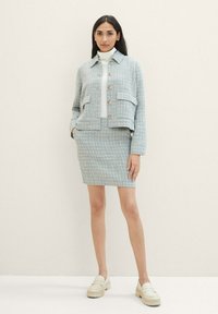 TOM TAILOR Vest - green boucle design
