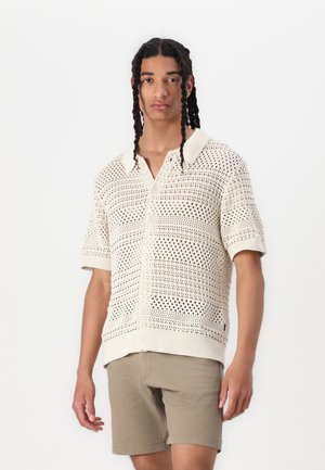 Jack & Jones PREMIUM JPRBLUWILMER BUTTON THROUGH  - Shirt - almond milk