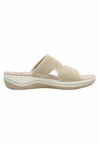 Jana COSHY ORIGINAL – DIE HALLUX-FREUNDLICHE PANTOLETTE - Pantolette flach - beige gold