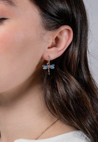 FABLE ENGLAND DRAGONFLY CRYSTAL - Korvakorut - blue gold-coloured