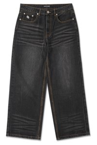 AXAS - Løst sittende jeans - sprayed washed black