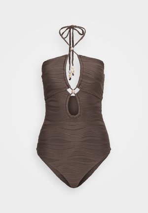 Malina IDALIA BANDEAU CUT OUT SWIMSUIT - Costume da bagno - chocolate