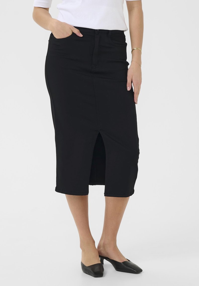Kaffe Jupe crayon - black deep