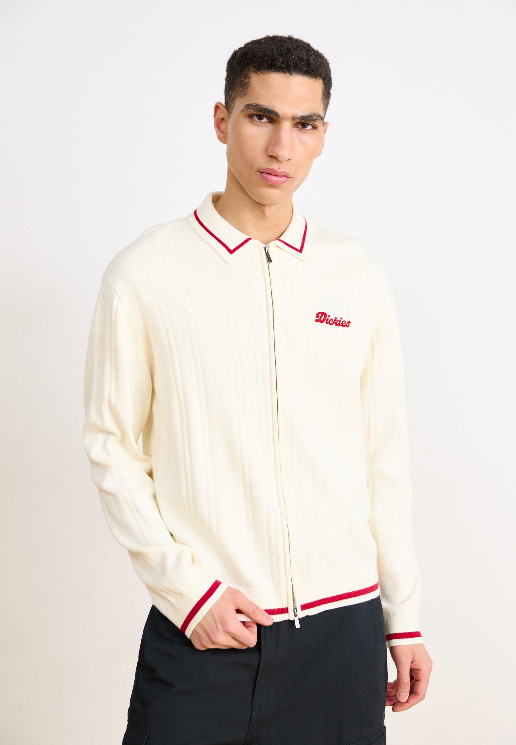 Dickies LEWISTOWN CARDIGAN - Cardigan - egret/dyed denim - Zalando