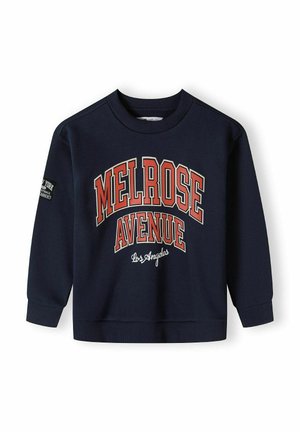 RIBBED CREW NECK - Sweatshirt - navy