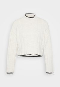 ONLCHICK STITCH HIGHNECK  - Jumper - pumice stone/black