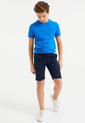 MET PRINT - Shorts - dark blue