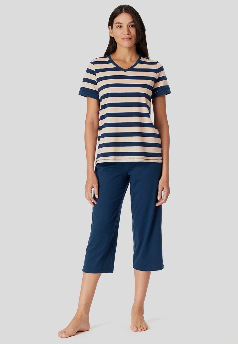 Schiesser SET - Pyžamová sada - blau, pfirsich