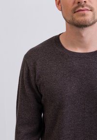 CASH-MERE RUNDHALS  - Stickad tröja - taupe melange