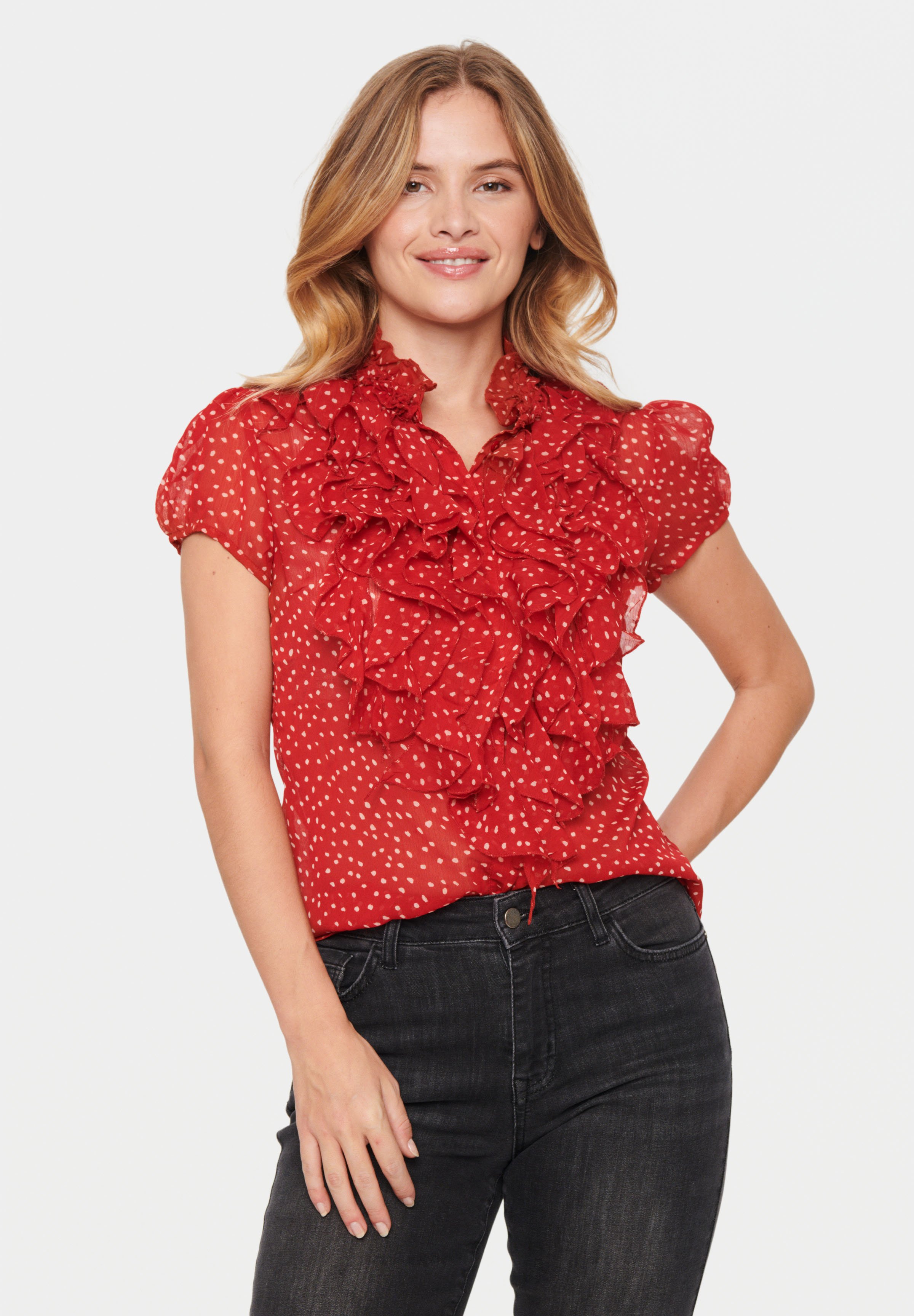 Saint Tropez LILJASZ DREA SHORT SLEEVE Paitapusero Tango Red Drea Saint Tropez LILJASZ DREA SHORT SLEEVE Paitapusero Tango Red Drea