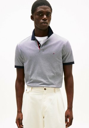 REGULAR FIT STRIPE  - Poloshirts - navy blue   white