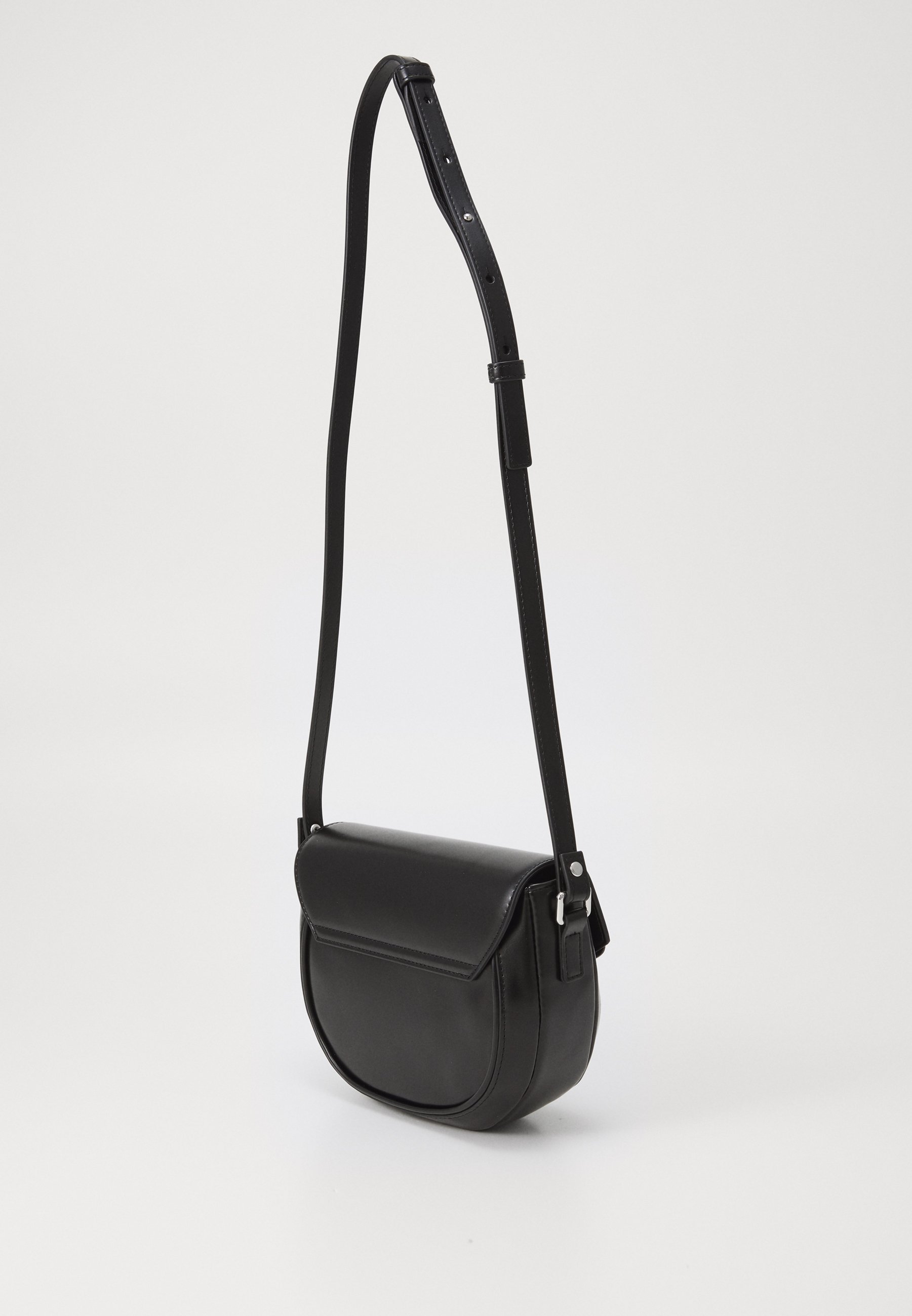 Shalimar Midi: Borsa Messenger In Pelle Nera, Elegante Per Lavoro E Tempo Libero