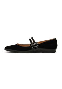 LENA - Balerinos tipo bateliai su dirželiu ties kulkšnimi - black