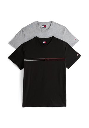 Tommy Jeans ENTRY 2 PACK - Print T-shirt - black grey htr