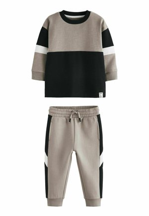 LONG SLEEVE SOFT TOUCH  AND JOGGERS SET  - REGULAR FIT - Trening - neutral black