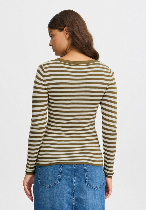 IHDIANE - Jumper - lizard almond milk stripe4