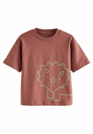 Next SHORT SLEEVE CHARACTER - T-shirts print - orange dinosaur