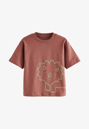 Next SHORT SLEEVE CHARACTER - T-shirts print - orange dinosaur