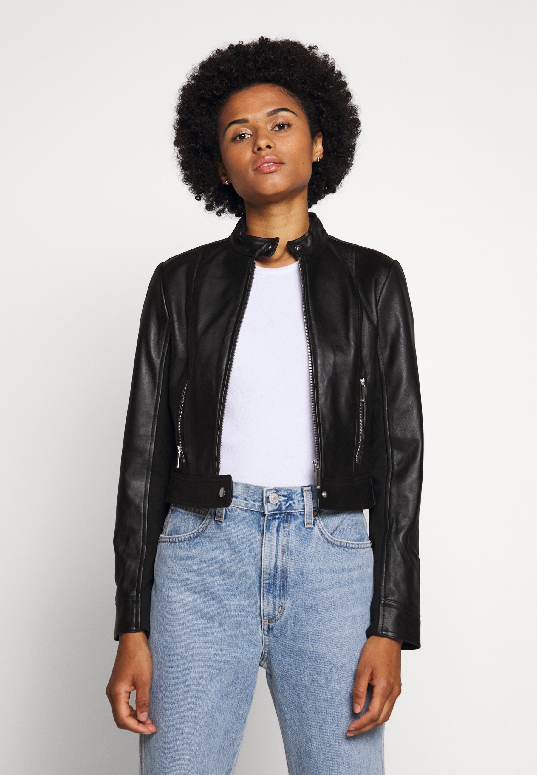 MICHAEL Michael Kors PONTI COMBO Skinnjakke black MICHAEL Michael Kors PONTI COMBO Skinnjakke black