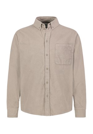 ELEGANTES LANGARM MIT KNOPFLEISTE UND BRUSTTASCHE - Shirt - beige