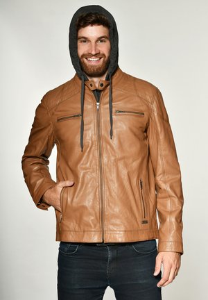 Mustang Lederjacke - cognac
