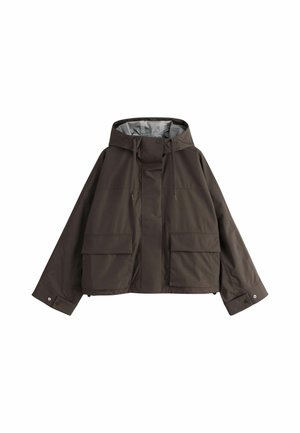 Next, REGULAR FIT - WATERPROOF RAIN COAT WITH MAGNETIC FASTENING . - Vodotesná bunda - chocolate brown