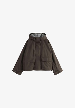 Next, REGULAR FIT - WATERPROOF RAIN COAT WITH MAGNETIC FASTENING . - Vodotesná bunda - chocolate brown