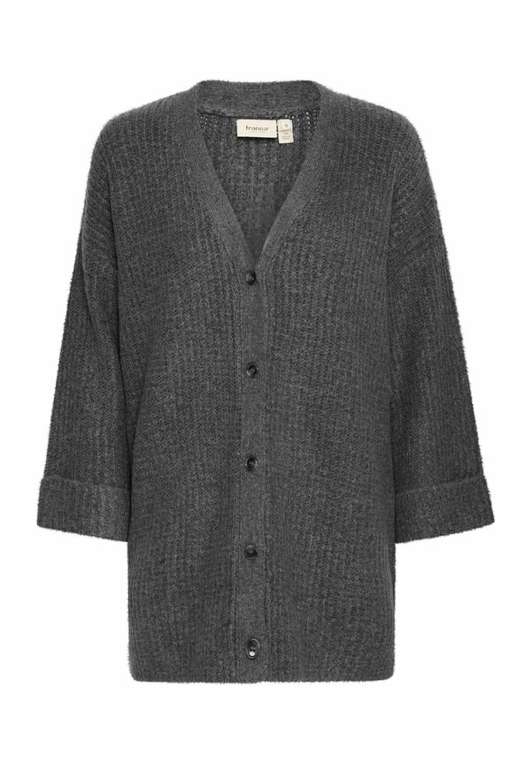 FRBEVERLY - Cardigan - charcoal melange3