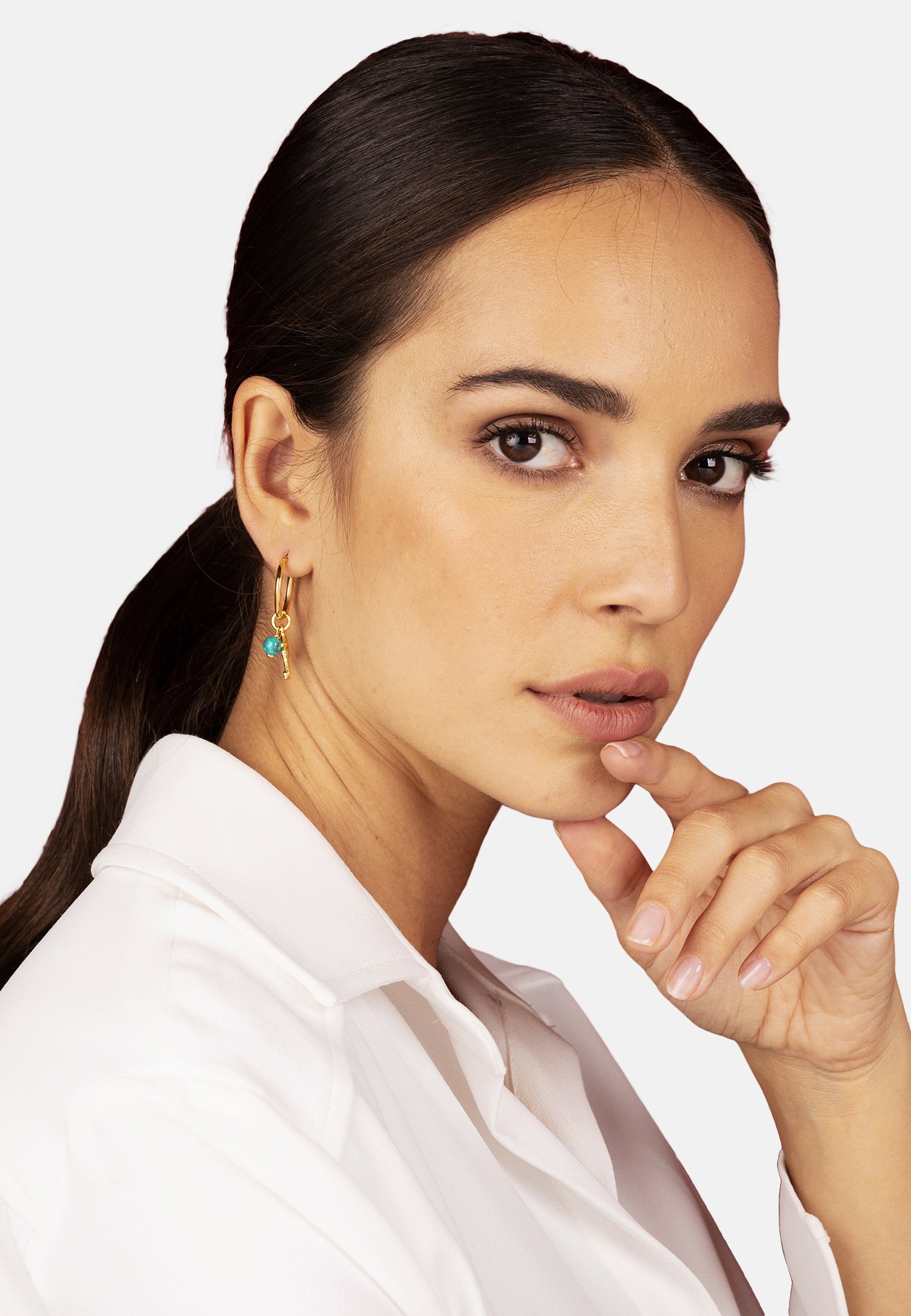 Boucles D'oreilles Pendantes Cœur émaillé - Argent 925 Plaqué Or 18K, Longueur 5,5 Cm - Plusieurs Couleurs Disponibles - 8