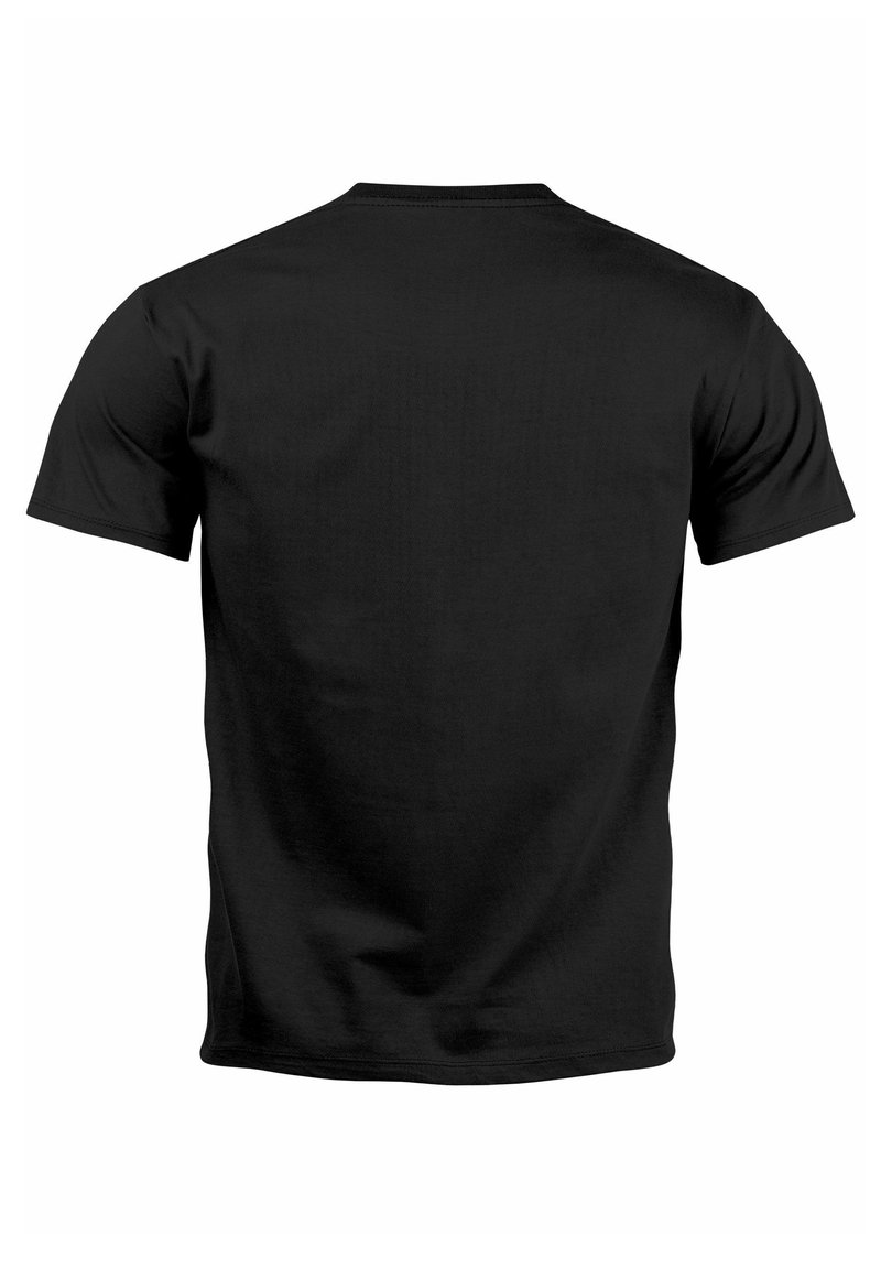 Neverless Hawaii Beach Palme Slim Fit - Maglietta da uomo Nero