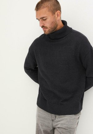 ROLLKRAGEN MIT ÜBERSCHNITTENEN SCHULTERN  LOOSE FIT - Maglione - grey