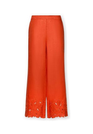 Elena Mirò, PANTALONI CON BORDI RICAMATI - Housut - arancione