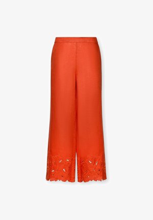 Elena Mirò, PANTALONI CON BORDI RICAMATI - Bukser - arancione