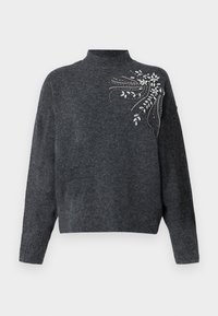 ONLRIVA HIGH NECK PULLOVER - Πουλόβερ - dark grey