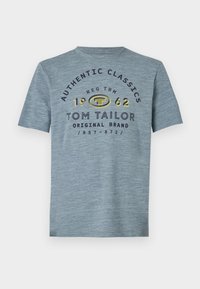 T-Shirt print - grey mint/navy
