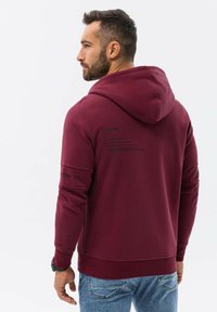 Ombre WITH PRINTS  - Sudadera con cremallera - burgundy