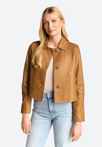 Rich & Royal Kožnata jakna - caffee latte