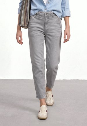 Street One, HIGH-WAIST BARREL LEG JEANS IN A LOOSE FIT - Zúžené džíny - light grey random