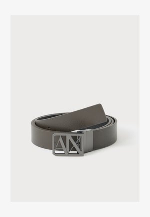 Armani Exchange, REVERSIBLE PLATE UNISEX - Bælter - black/dark grey