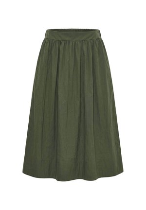 Studio Untold, MIDIROCK, A-LINE, EXTRA WEITER SAUM - A-line skirt - dark olive