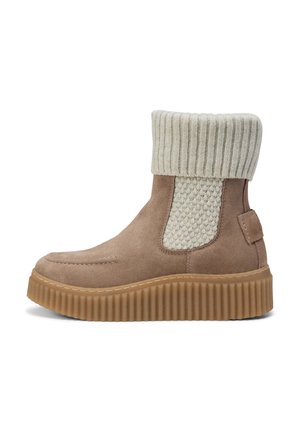 Bottines à plateau - taupe