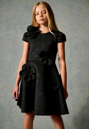 REGULAR FIT - CORSAGE EMBOSSED  - Denné šaty - black