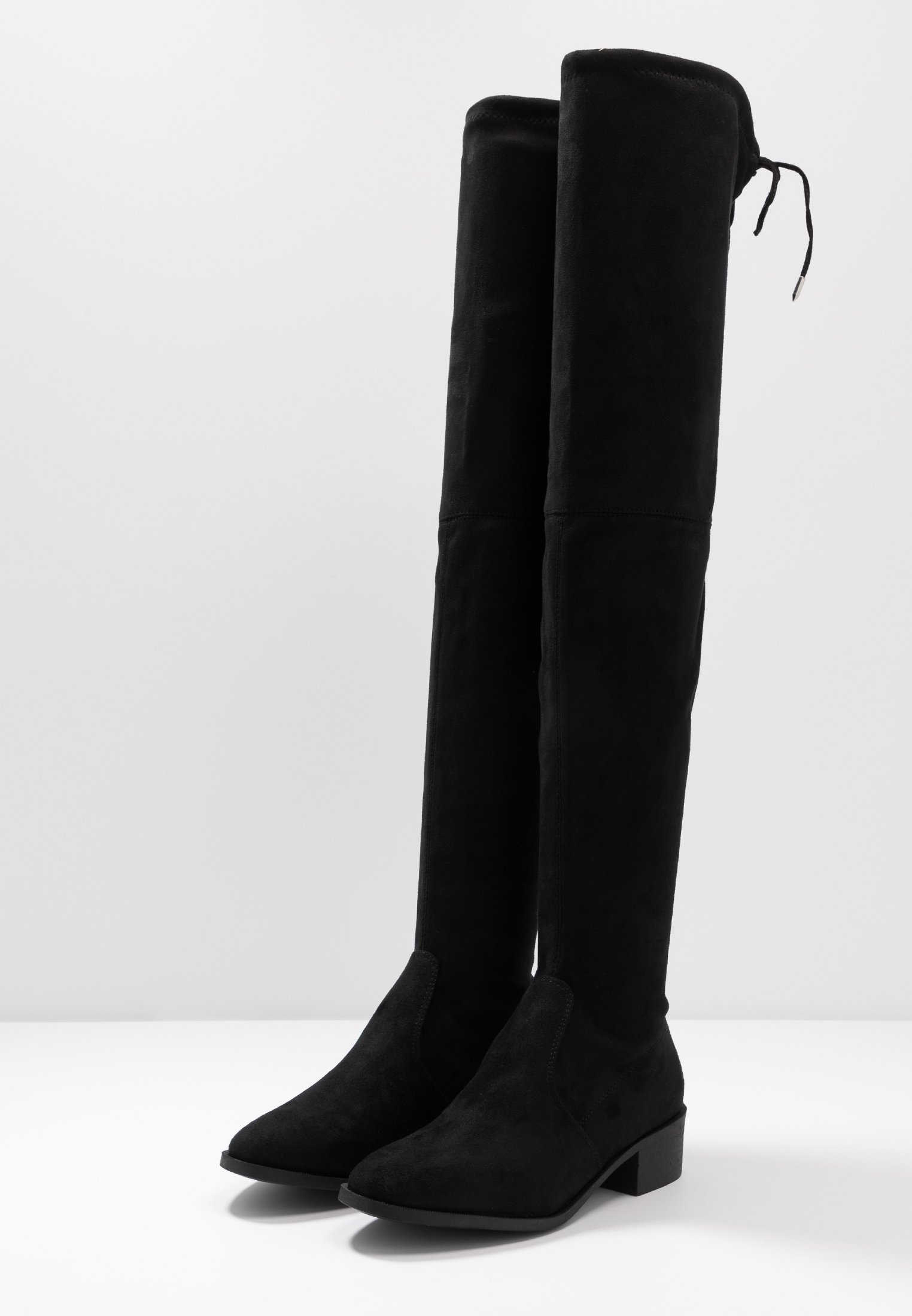 TRALLALA TIE BACK LONG STRETCH BOOT Overknee laarzen black TRALLALA TIE BACK LONG STRETCH BOOT Overknee laarzen black
