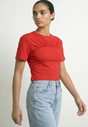 HYPEDROP, SHORT SLEEVED TOP HDLAYLA FITTED - T-Shirt print - valiant poppy