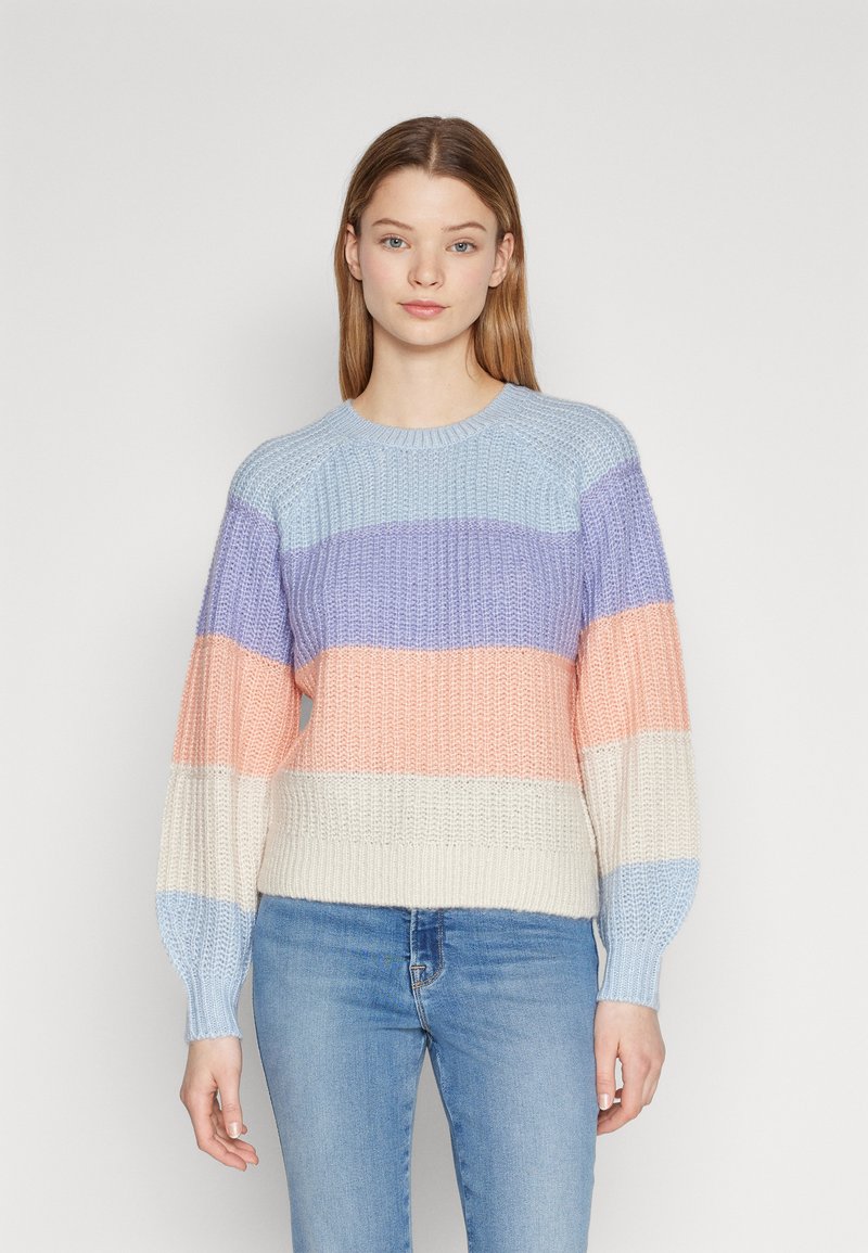 Vila - Vimarlea V-Neck S/L Flounce Knit Top - 4953607 Pastel Yellow