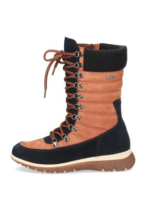 Lace-up boots - cognac ocean