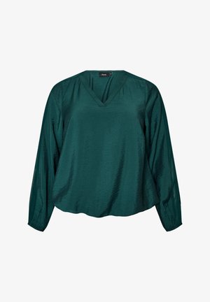 Zizzi, BLUSE MIT BALLONEFFEKT UND CHIFFONDETAILS - Μπλούζα - grün
