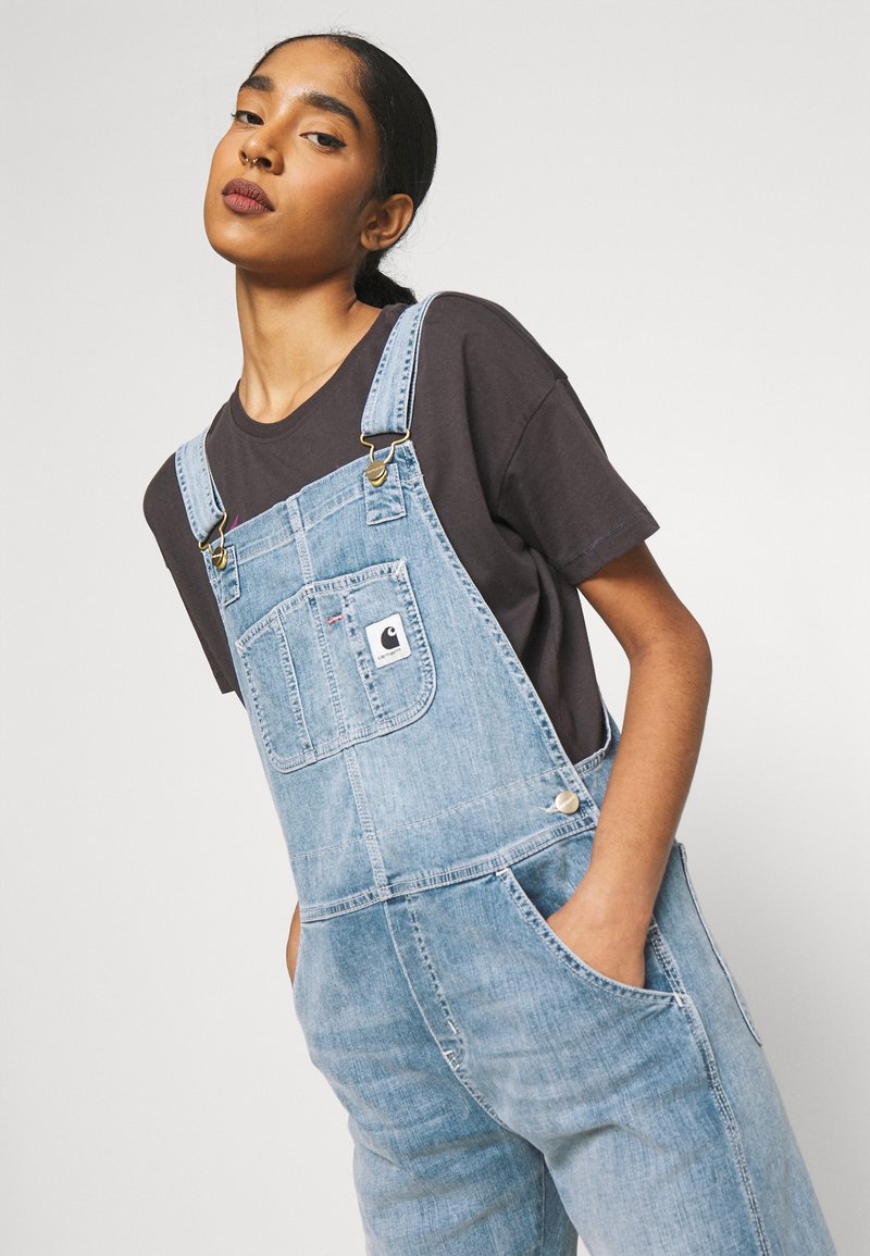 carhartt blue jean bibs
