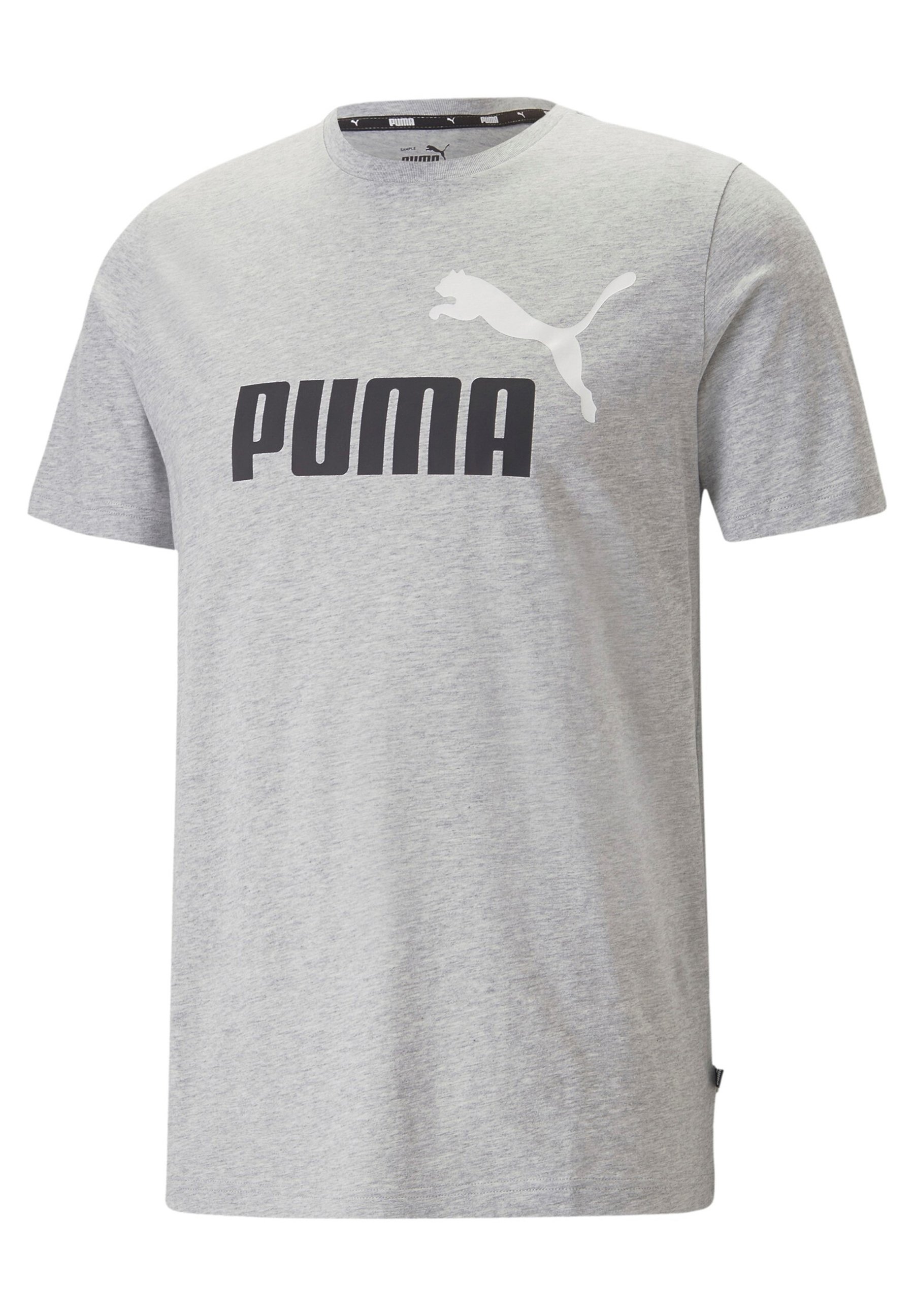 Puma ESS COL LOGO Print T-shirt light gray heather/grey Zalando