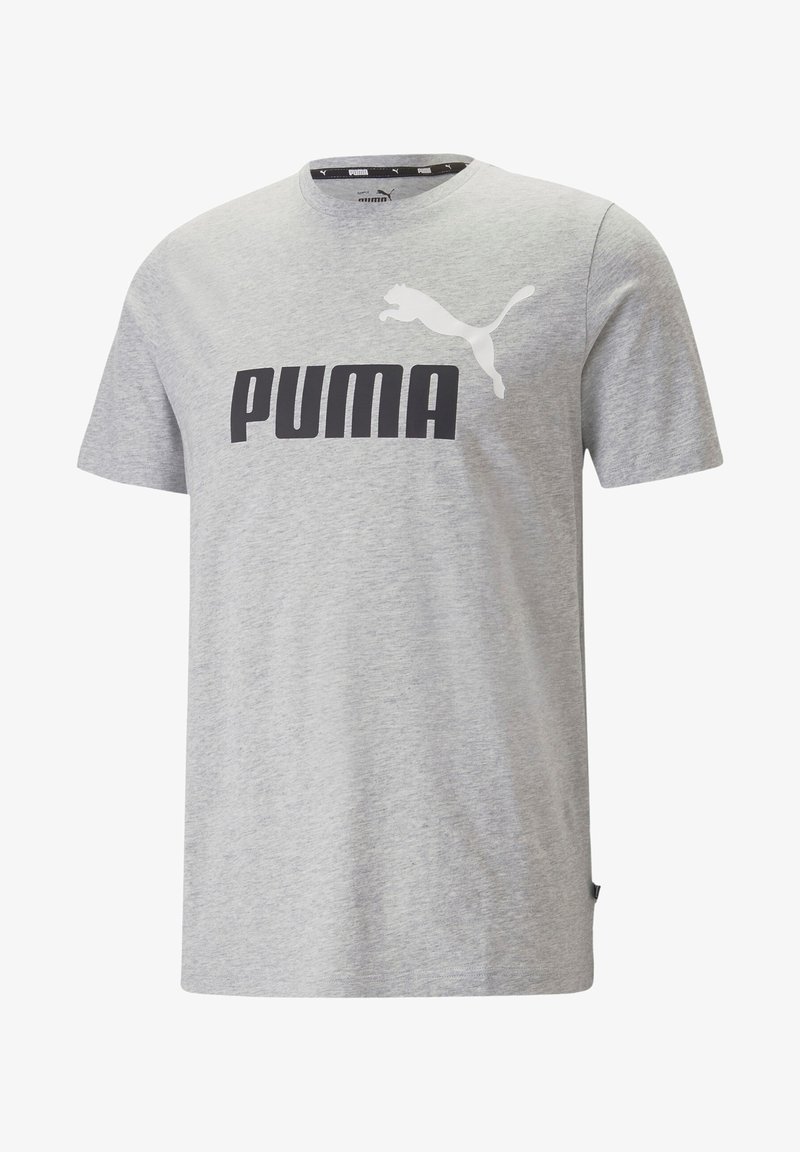 Puma ESS COL LOGO - Tricou cu imprimeu - light gray heather